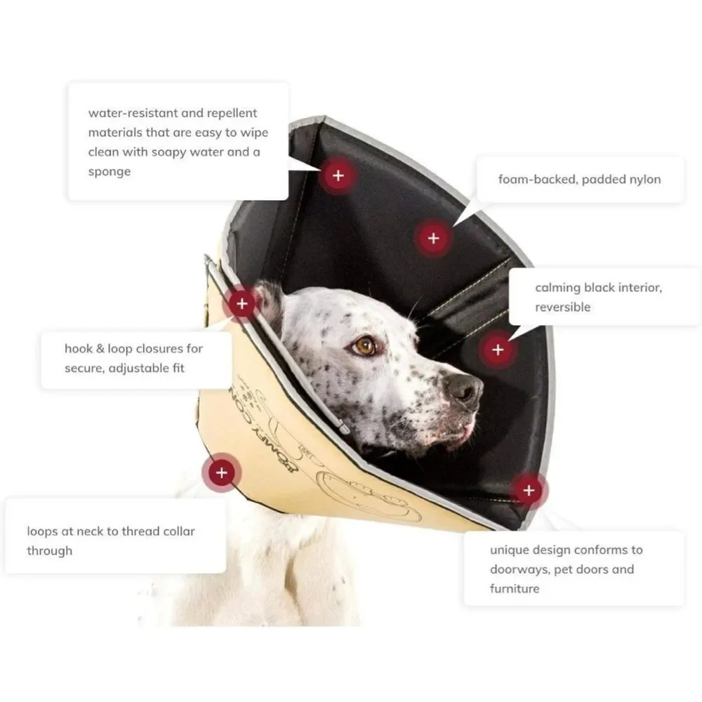 NEW Comfy Cone Pet Cone Dogs, Cats Soft After Surgery Large